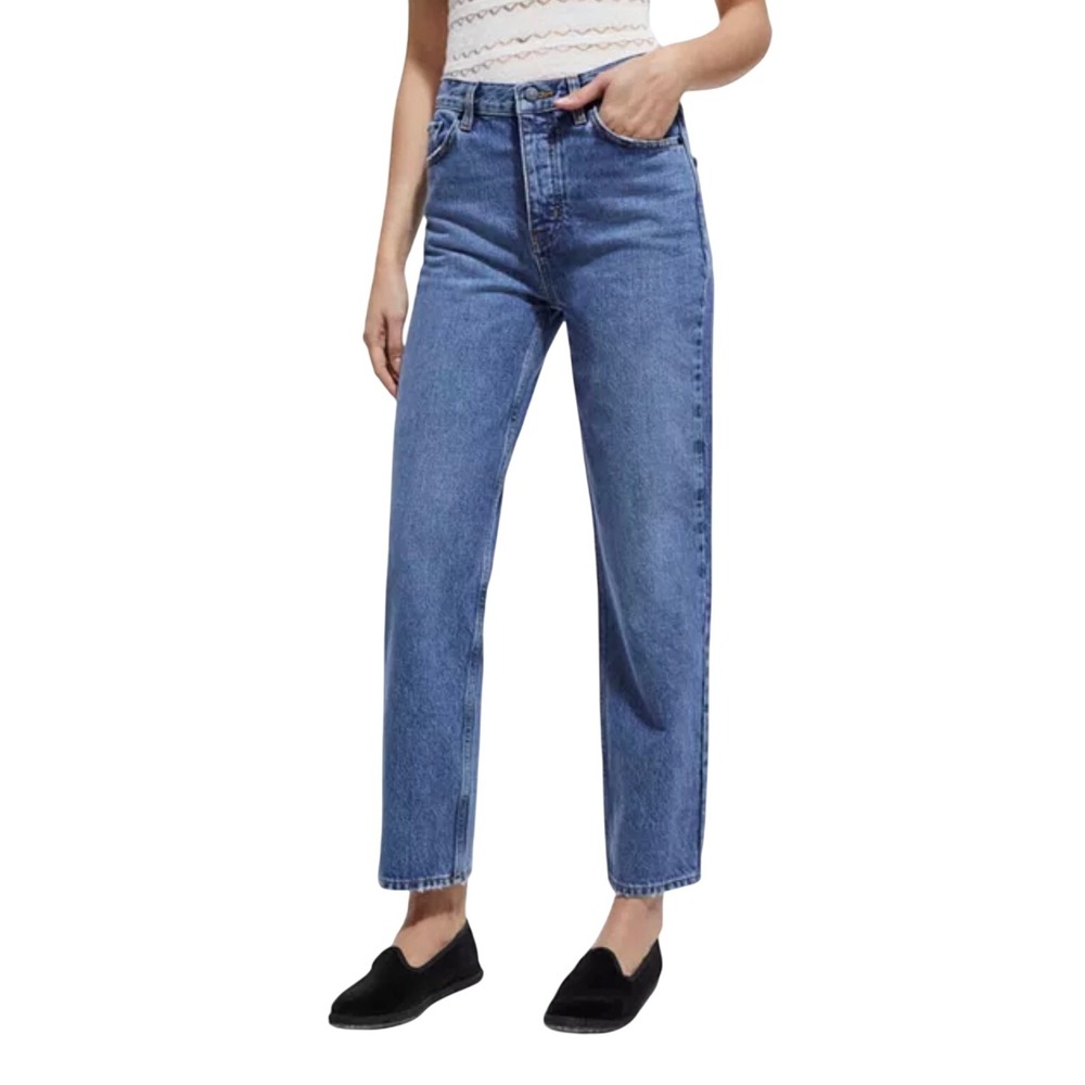 The Kooples Denim‎ Jeans Straight Leg Button Fly Cropped Women's Size 28